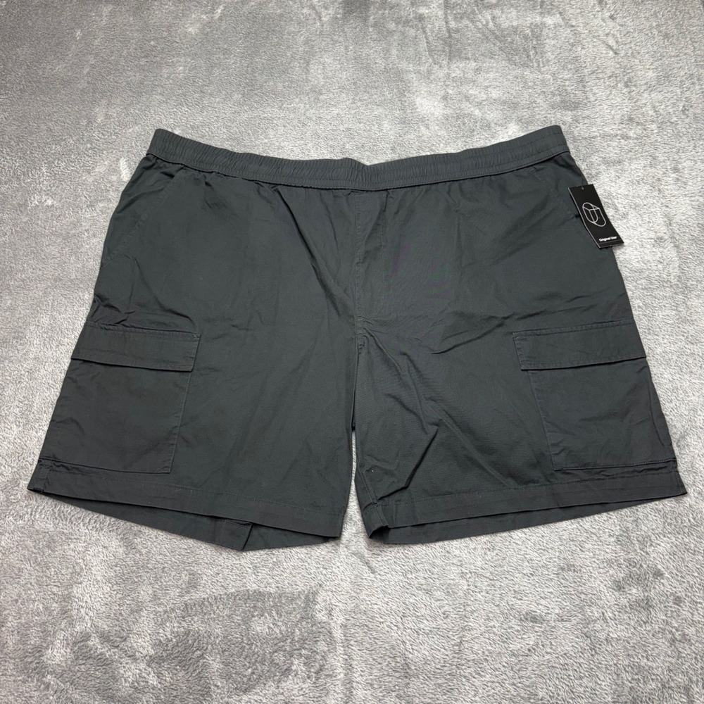 Original Use Utility Cargo Short Mens XXL Black New Elastic‎ Waist Cotton